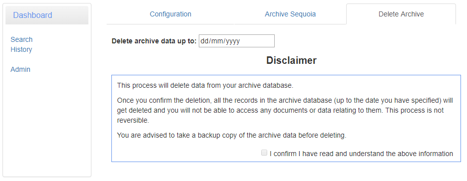 Delete an Archive
