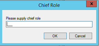 Assign CHIEF Role