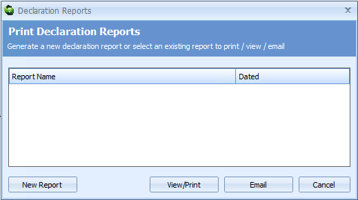 Reports dialog