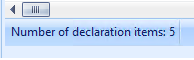Number of Declaration Items