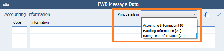 Print Details in Options