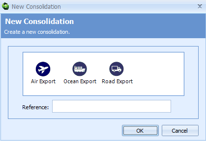 New Consolidation Dialog