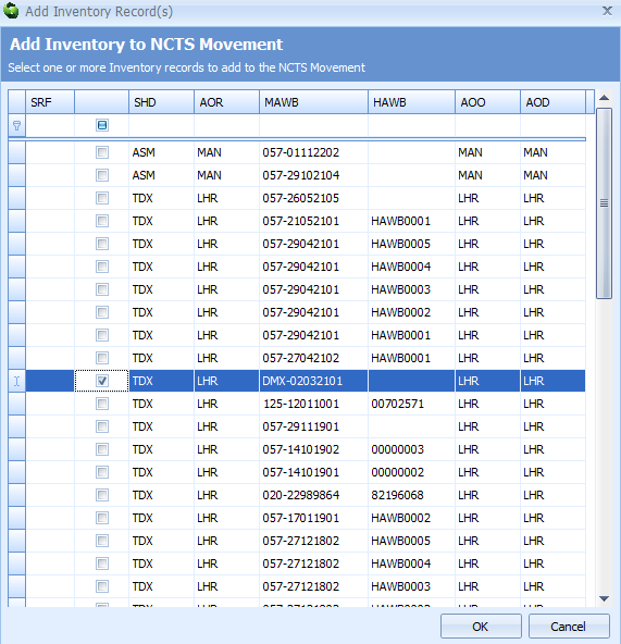 Add Inventory to NCTS Transit Movement
